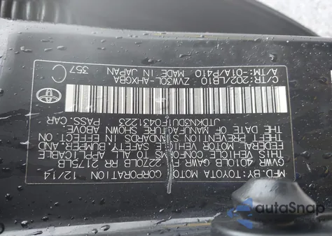 2015 Toyota Prius Five/Four/Persona Series Special Edition/Three/Two from USA, damaged, VIN JTDKN3DU1F0431223